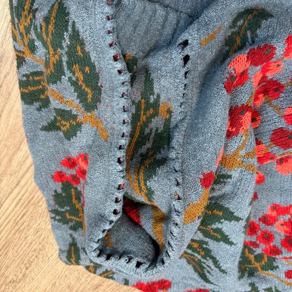 Cecilia Prado by Anthropologie Blossom Mock Neck Sweater Womens Medium Brazil - Picture 9 of 12